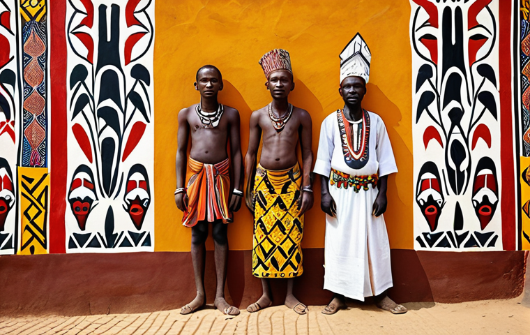 **
A vibrant Chadian mural depicting historical figures of independence against a backdrop of traditional tribal patterns. The style blends realistic portraiture with abstract, culturally significant symbols. Incorporate a palette of earthy tones juxtaposed with bright, contrasting colors. The mural conveys a sense of national pride and the connection between Chad's past and present.
**